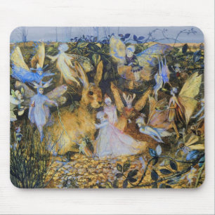 Fairies en konijn muismat