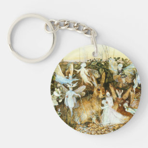 Fairies en konijn sleutelhanger