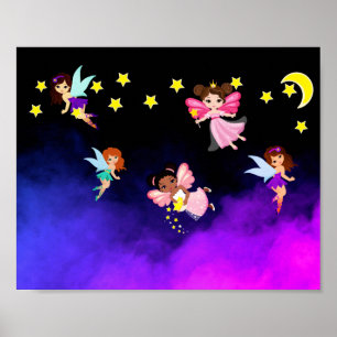 Fairies en sterren poster