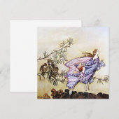 Fairies in de Trees-uitnodigingen Kaart (Voorkant / Achterkant)