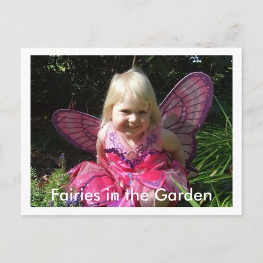 Fairies in de tuin briefkaart (Voorkant)