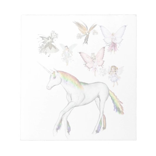 Fairies Kleur de Unicorn Notitieblok (Voorkant)