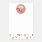 Fairies Roze Bloemen Mushroom Fairy Kasteel Monogr Post-it® Notes (Voorkant)