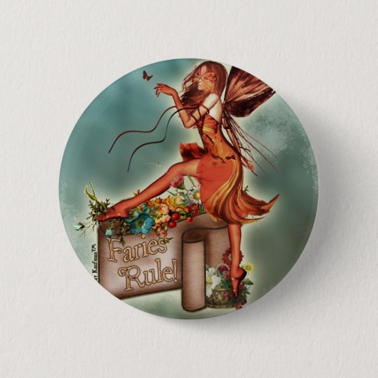 Fairies Rule! Ronde Button 5,7 Cm (Voorkant)