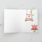 Fairies Rustique Rose Gold Carte d'âge personnelle (Intérieur)