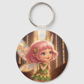 Fairies, stained glass, cathedrals, fantasy,Prayer Sleutelhanger (Achterkant)