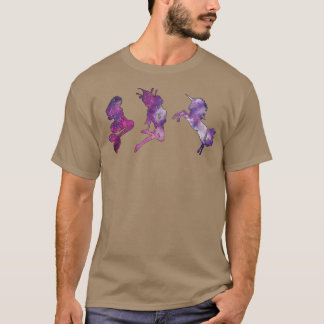 Fairies Unicorns Mermaids Galay Graphic Disted T-shirt