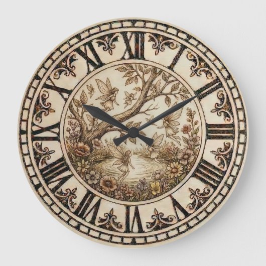 Fairies Wall Clock Grote Klok (Voorkant)