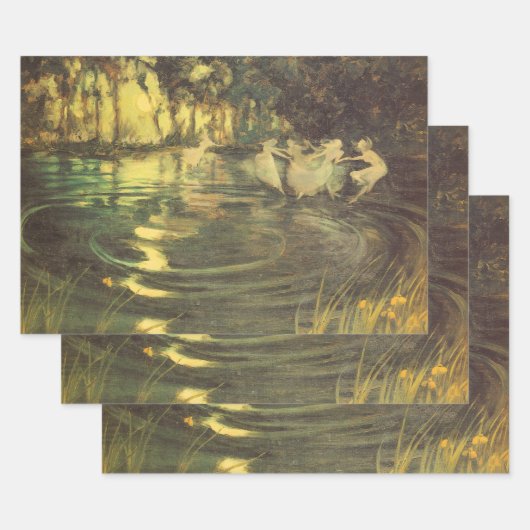 Fairies Whirl van Arthur Black,  Fairy Dance Inpakpapier Vel (Set)