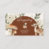 Fairies Wildflowers Bloemenweide Baby Registry Informatiekaartje (Voorkant)