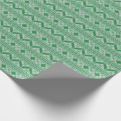 Fairisle Kerstnit Pattern Cadeaupapier (Hoek)