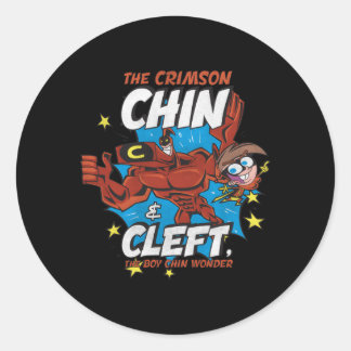 Fairly Oddouders Crimson Chin Cleft Ronde Sticker