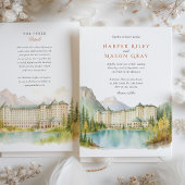 Fairmont Chateau Lake Louise Canada bruiloft Kaart