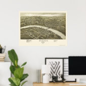 Fairmont, WV Panoramic Map - 1897 Poster (Thuiskantoor)