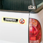FAIRNESS - GEEFT GELD VOOR HET LAZEN VAN MENSEN BUMPERSTICKER (Op Truck)