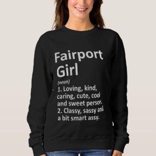 FAIRPORT MEISJE NY NEW YORK Funny City Home Roots Trui