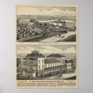 Fairview Boerderij en Sanitarium, Kansas Poster