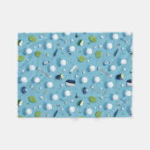 Fairway Finesse: Golf Essentials Patroon Spelen Fleece Deken (Voorkant (Horizontaal))