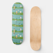 Fairway Finesse: Golf Essentials Patroon Spelen Skateboard (Voorkant)