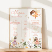 Fairy 1st Birthday Milestone Sign Poster