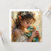 Fairy and Dragon Mystical Girl's Kaart (Voorkant / Achterkant in situ)