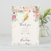 Fairy and Flowers Dank je wel Bedankkaart (Staand voorkant)