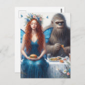 Fairy and Sasquatch Picnic Briefkaart (Voorkant / Achterkant)