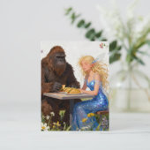 Fairy and Sasquatch Picnic Briefkaart (Staand voorkant)