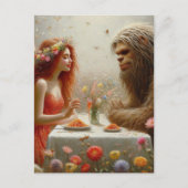 Fairy and Sasquatch Spaghetti Picnic Briefkaart (Voorkant)