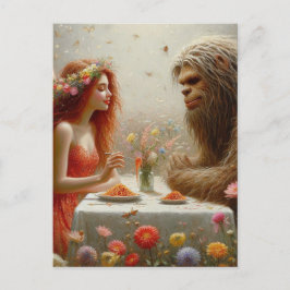 Fairy and Sasquatch Spaghetti Picnic Briefkaart