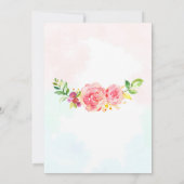 Fairy and Unicorn invitation anniversaire deux fil (Dos)