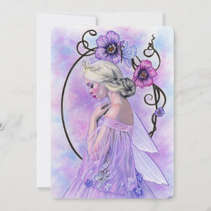 Fairy art nouveau notecard bedankkaart