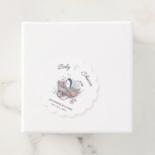 Fairy Baby kinderwagen Baby shower Bedankjes Labels