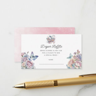 Fairy Baby Kinderwagen Luier Raffle Ticket Informatiekaartje