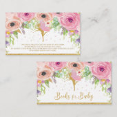 Fairy Baby shower Books for Baby Neem een boekenka Informatiekaartje (Voorkant / Achterkant)