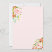 Fairy Baby shower Invitation Floral Fairy Shower Kaart (Achterkant)