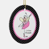 Fairy Ballerina Little Zister Kerstversiering Keramisch Ornament (Rechts)