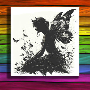 Fairy betoverde bos Silhouette thema Foto Afdruk