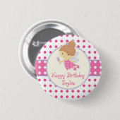 Fairy Birthday Button (Voorkant /achterkant)