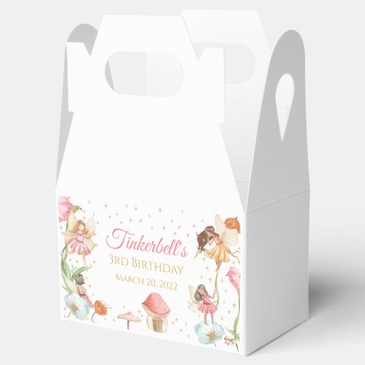 Fairy Birthday Favor Box Gable Box Bedankdoosjes (Geopend)