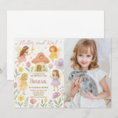 Fairy Birthday Invitation avec photo (Devant / Derrière)