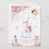 Fairy Birthday Invitation Fairy Garden Anniversair (Devant)