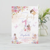 Fairy Birthday Invitation Fairy Garden Anniversair (Debout devant)