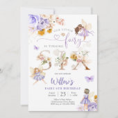 Fairy Birthday Invitation Girl (Devant)