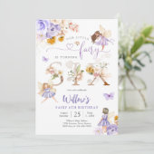 Fairy Birthday Invitation Girl (Debout devant)