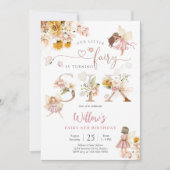 Fairy Birthday Invitation Girl (Devant)