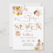 Fairy Birthday Invitation Girl (Devant)