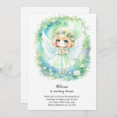Fairy Birthday Invitation Kaart (Voorkant / Achterkant)