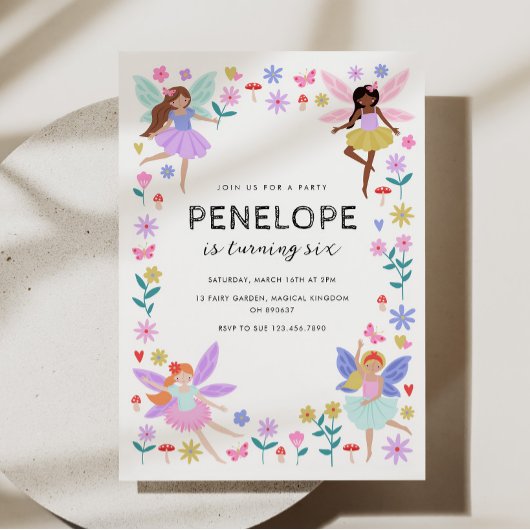 Fairy Birthday Invitation Kaart