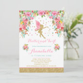 Fairy Birthday Invitation Whimsical Magical Party (Debout devant)